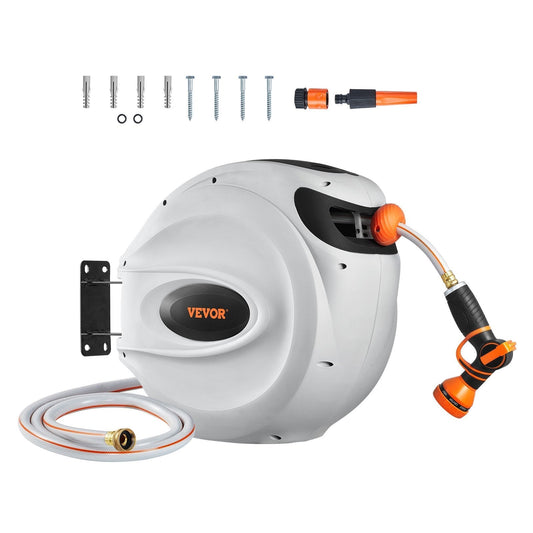 One-Touch Garden Hose Reel – Effortless Retraction – A great helper for cleaning dust and maintaining flowers and plants